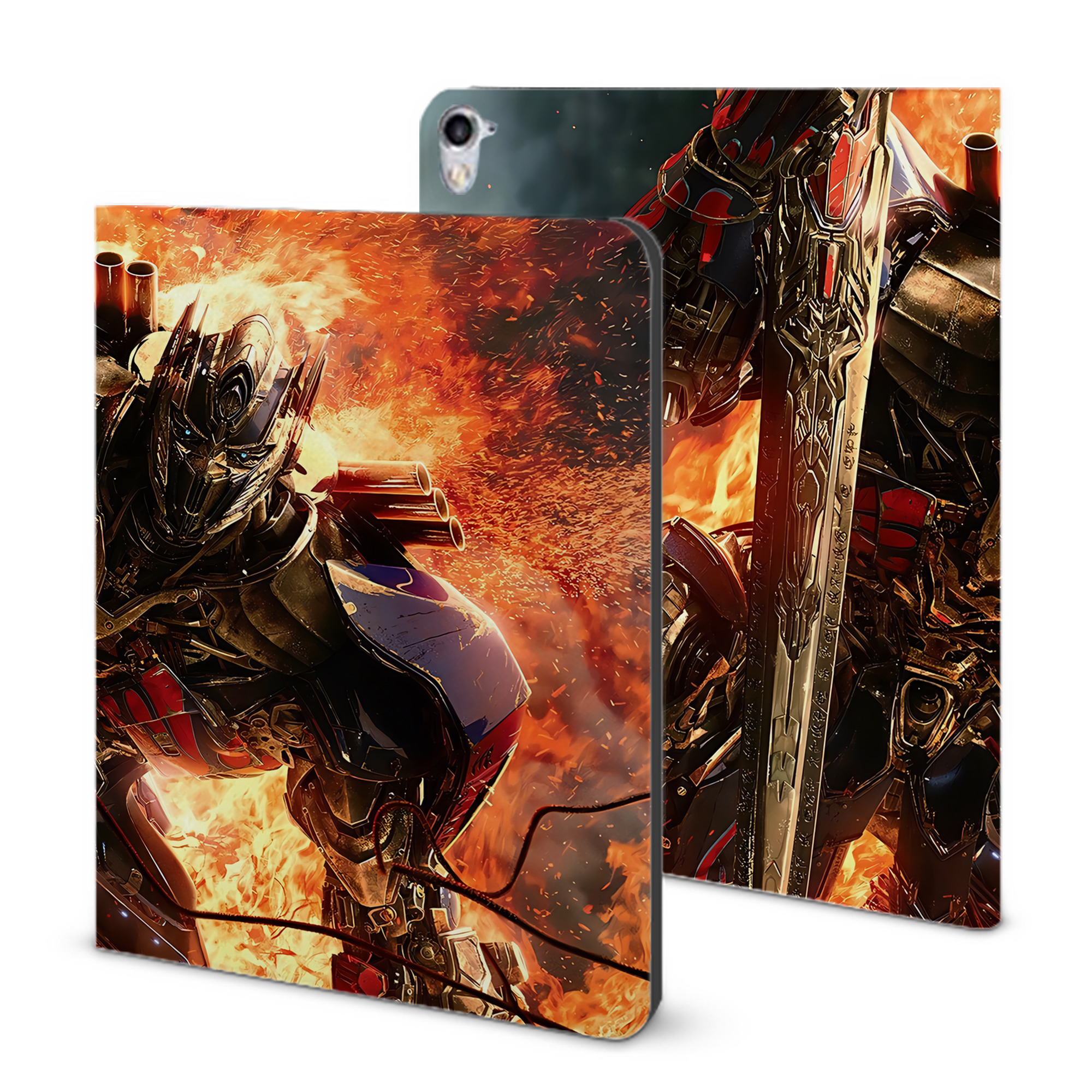 （画像用） Transformers トランスフォーマー IPad ケース ブック型 PUレザー TPU 耐衝撃 軽量 薄型 ペン収納なし 全面保護 IPad 各モデル対応